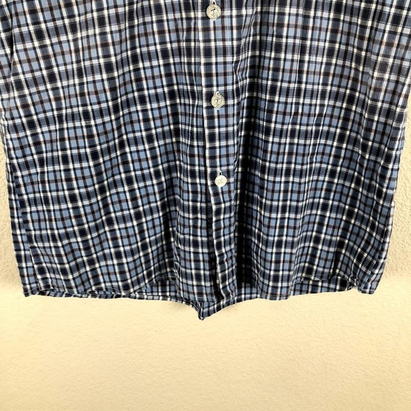 Pineapple Connection Shirt Blue White Plaid Collared Button Up Size X Large - Picture 4 of 11
